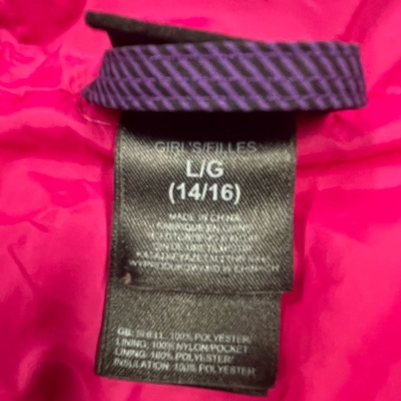 Girls The North Face Purple HyVent Shell Hooded Ski Jacket - Picture 7 of 12